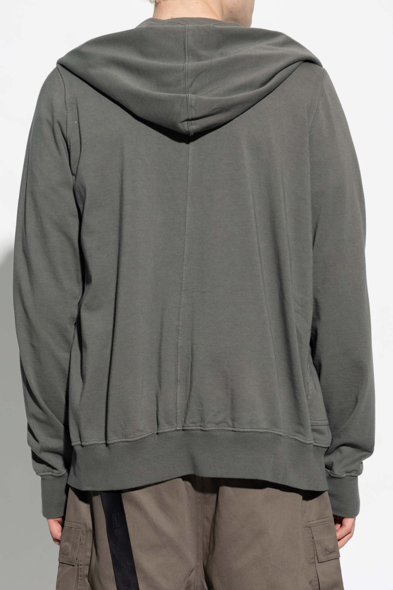 【Rick Owens】ウール zippedケープ Sweatshirt Rick Owens Zipped Hoodie DS02D2231 RIG | FLEXDOG